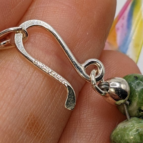 Green Opal and Variscite Gemstone Necklace Jay King - Picture 7 of 12